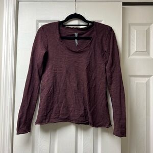 Anthropologie Deep Plum Long Sleeve Top